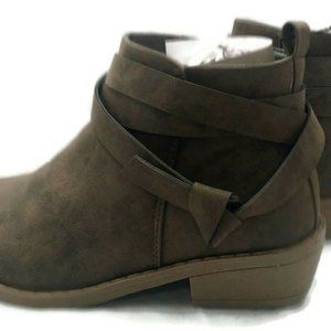 Women Size 6 GRAY Ankle BOOT Shoe with Knot Detail SALE